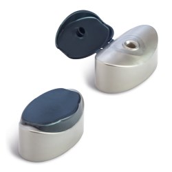 Bicolor oval flip-top cap - flat top (#815)